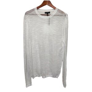 ASOS White Sheer Scoop Neck Long Sleeve Shirt Size 2XL NWT